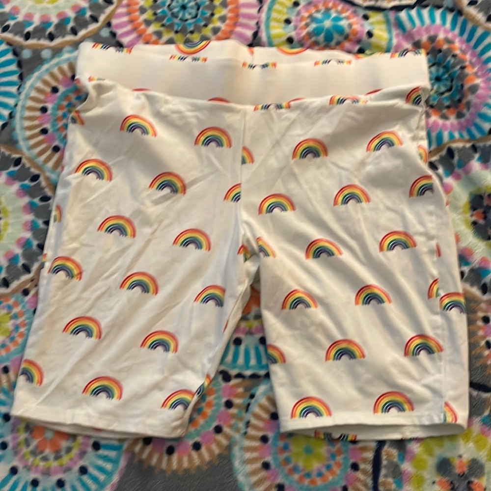 Torrid rainbow biker shorts
